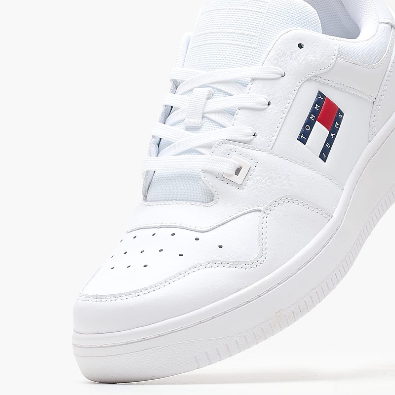 Ανδρικά Παπούτσια Casual Retro.Ess Άσπρο Δέρμα Tommy Hilfiger