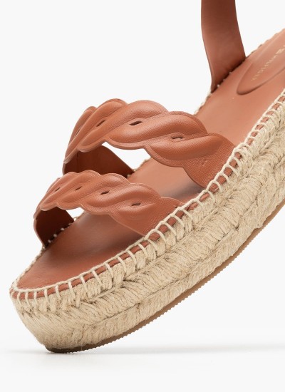 Γυναικείες Πλατφόρμες Χαμηλές 22305 Χρυσό ECOleather Tamaris