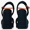 Women Sandals Rope.Heel Blue Fabric Tommy Hilfiger