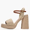 Women Sandals Rope.Heel Beige Fabric Tommy Hilfiger Women Sandals Rope.Heel Beige Fabric Tommy Hilfiger