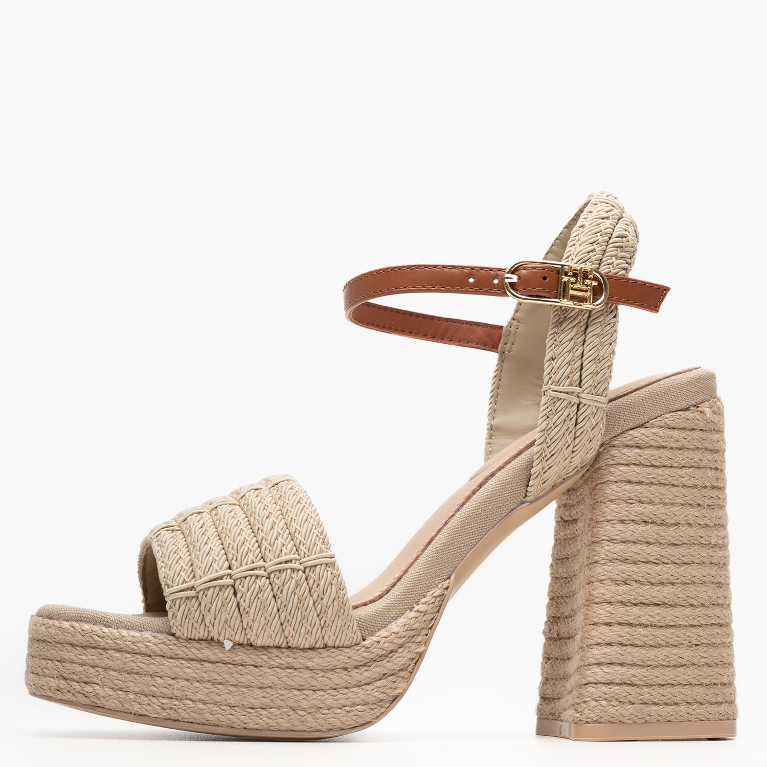 Γυναικεία Πέδιλα Rope.Heel Μπεζ Ύφασμα Tommy Hilfiger