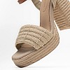 Women Sandals Rope.Heel Beige Fabric Tommy Hilfiger Women Sandals Rope.Heel Beige Fabric Tommy Hilfiger