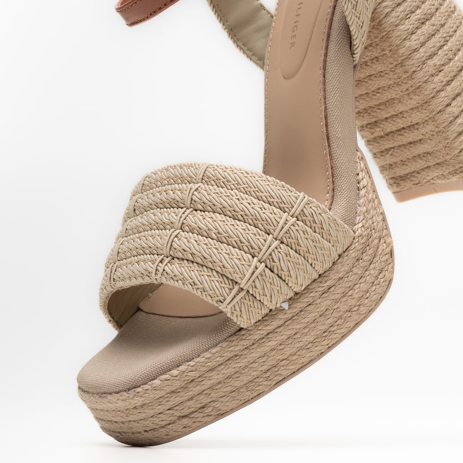 Γυναικεία Πέδιλα Rope.Heel Μπεζ Ύφασμα Tommy Hilfiger