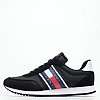 Ανδρικά Παπούτσια Casual Runner.Casual Μαύρο Δέρμα Καστόρι-Ύφασμα Tommy Hilfiger Ανδρικά Παπούτσια Casual Runner.Casual Μαύρο Δέρμα Καστόρι-Ύφασμα Tommy Hilfiger