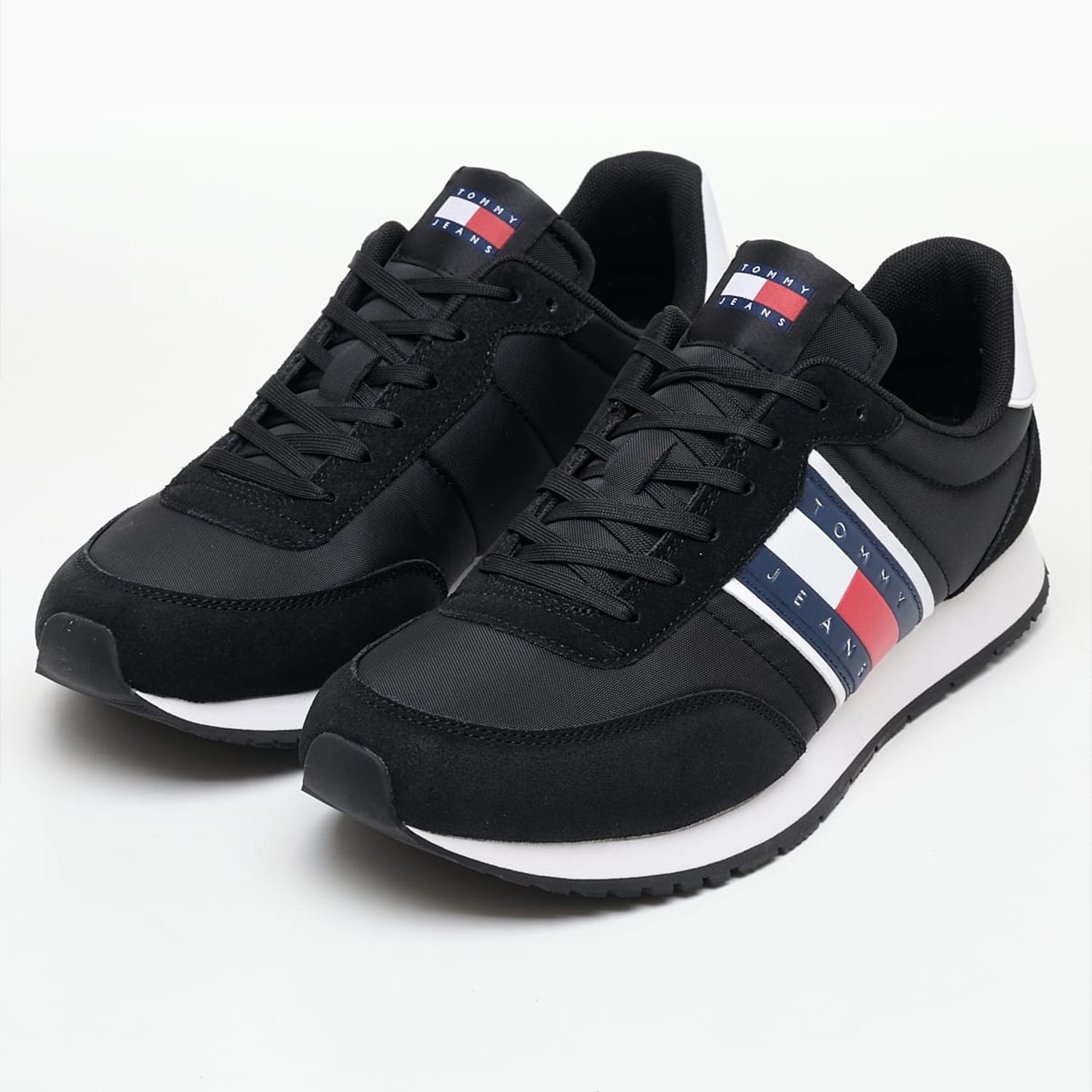 Ανδρικά Παπούτσια Casual Runner.Casual Μαύρο Δέρμα Καστόρι-Ύφασμα Tommy Hilfiger Ανδρικά Παπούτσια Casual Runner.Casual Μαύρο Δέρμα Καστόρι-Ύφασμα Tommy Hilfiger