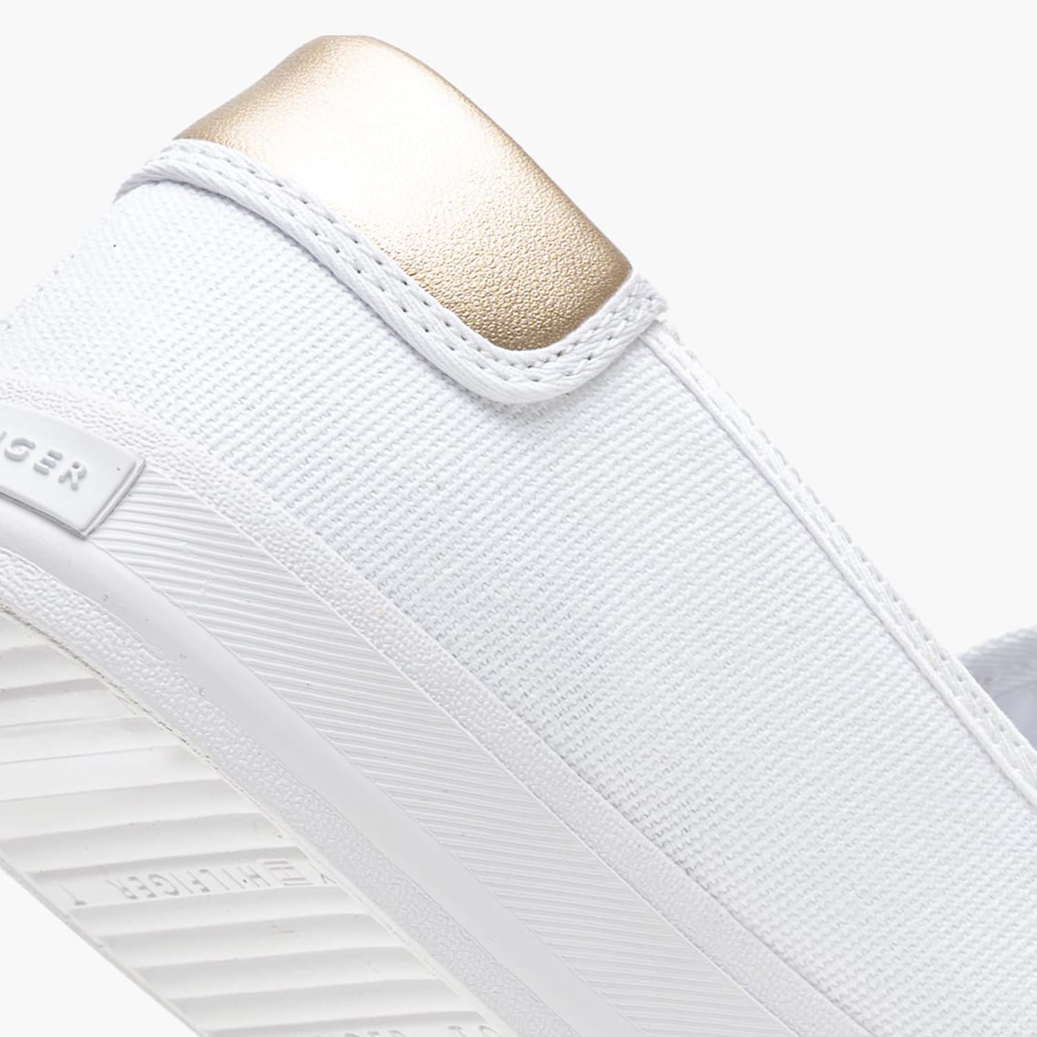 Γυναικεία Παπούτσια Casual Sneaker.Canvas Άσπρο Ύφασμα Tommy Hilfiger