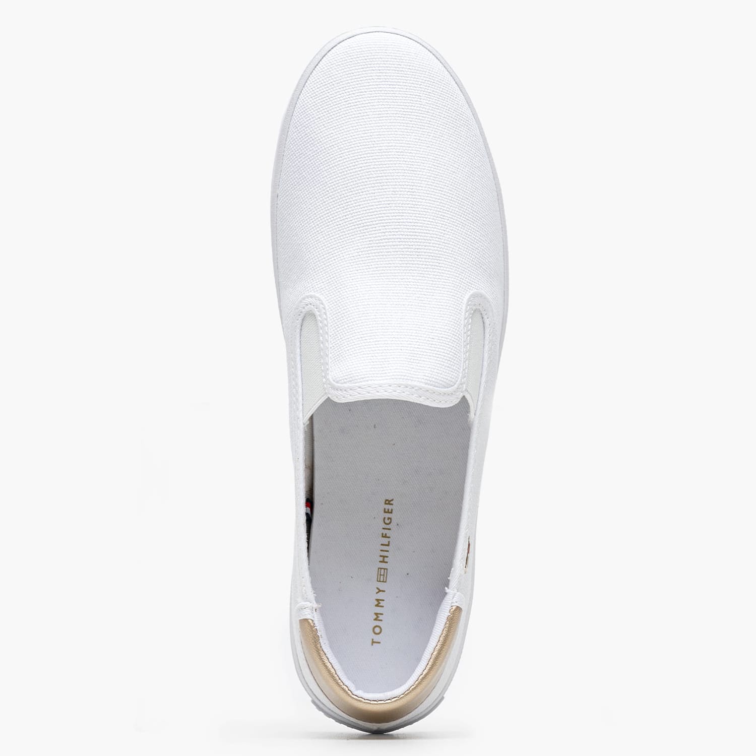 Γυναικεία Παπούτσια Casual Sneaker.Canvas Άσπρο Ύφασμα Tommy Hilfiger