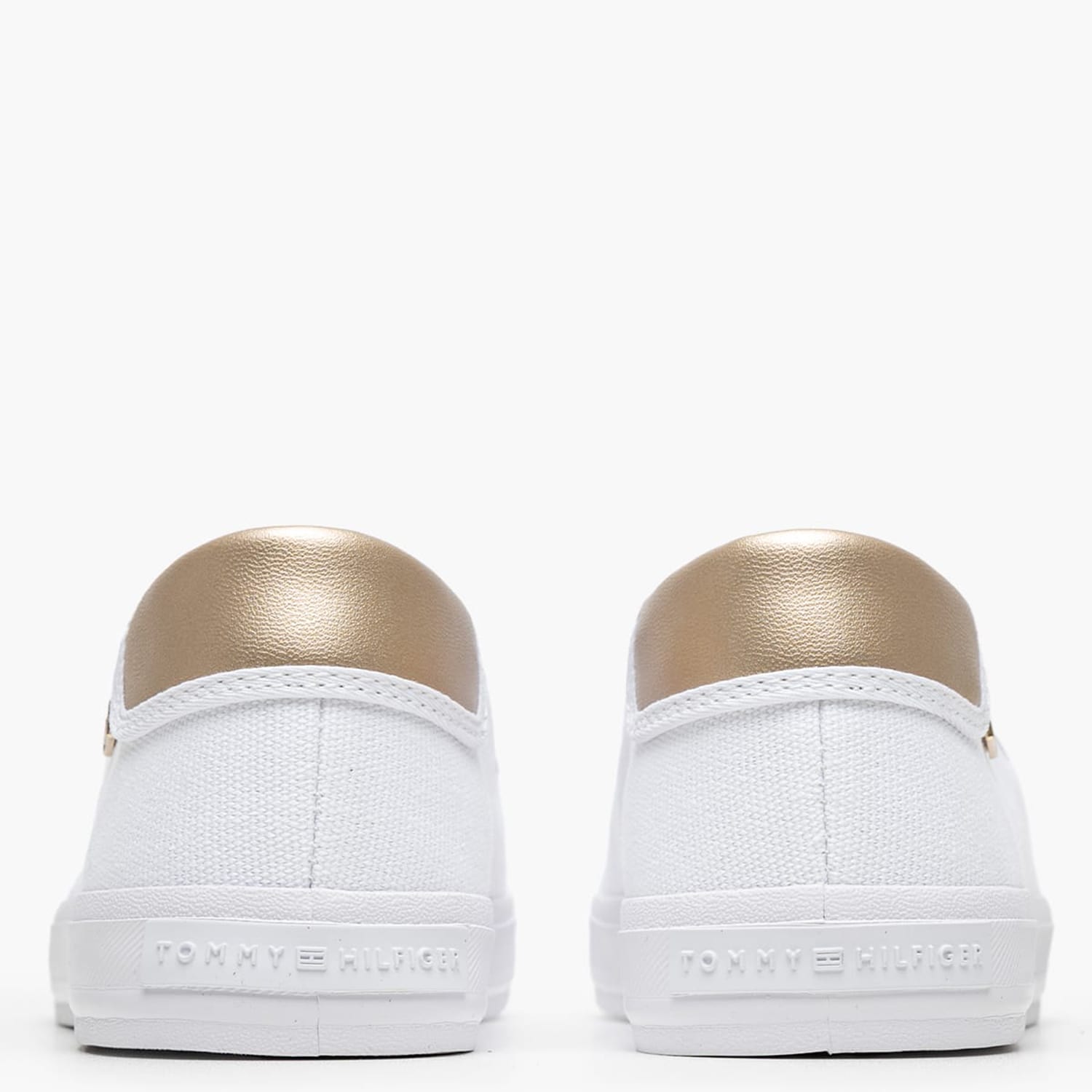 Γυναικεία Παπούτσια Casual Sneaker.Canvas Άσπρο Ύφασμα Tommy Hilfiger