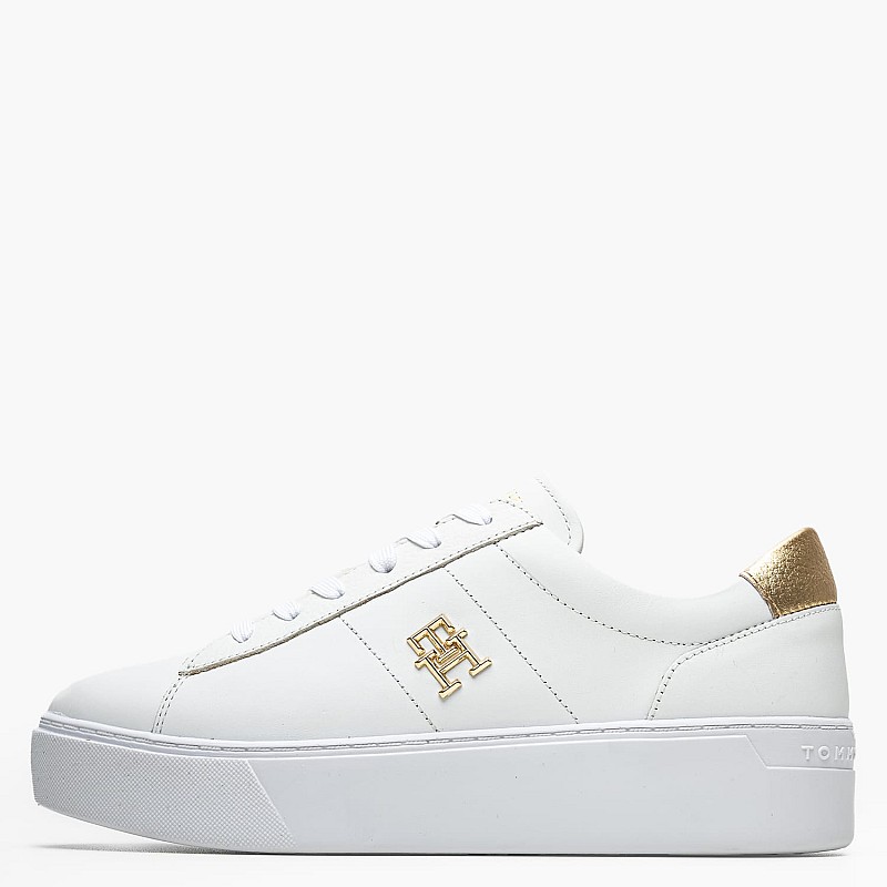 Γυναικεία Παπούτσια Casual Snkr.Platform Άσπρο Δέρμα Tommy Hilfiger