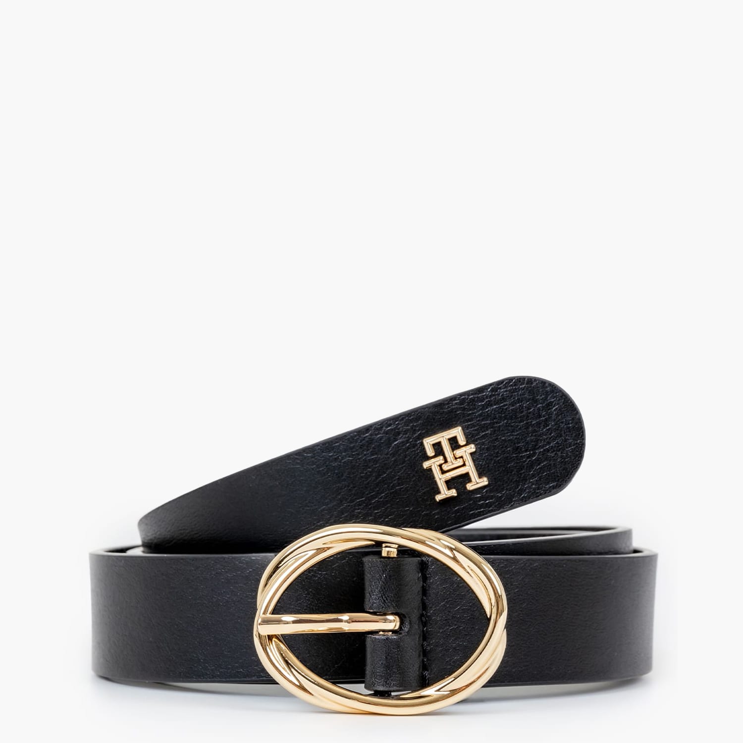 Γυναικείες Ζώνες Th.Chic Μαύρο Δέρμα Tommy Hilfiger