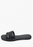 Women Flats Th.Mule Black Leather Tommy Hilfiger