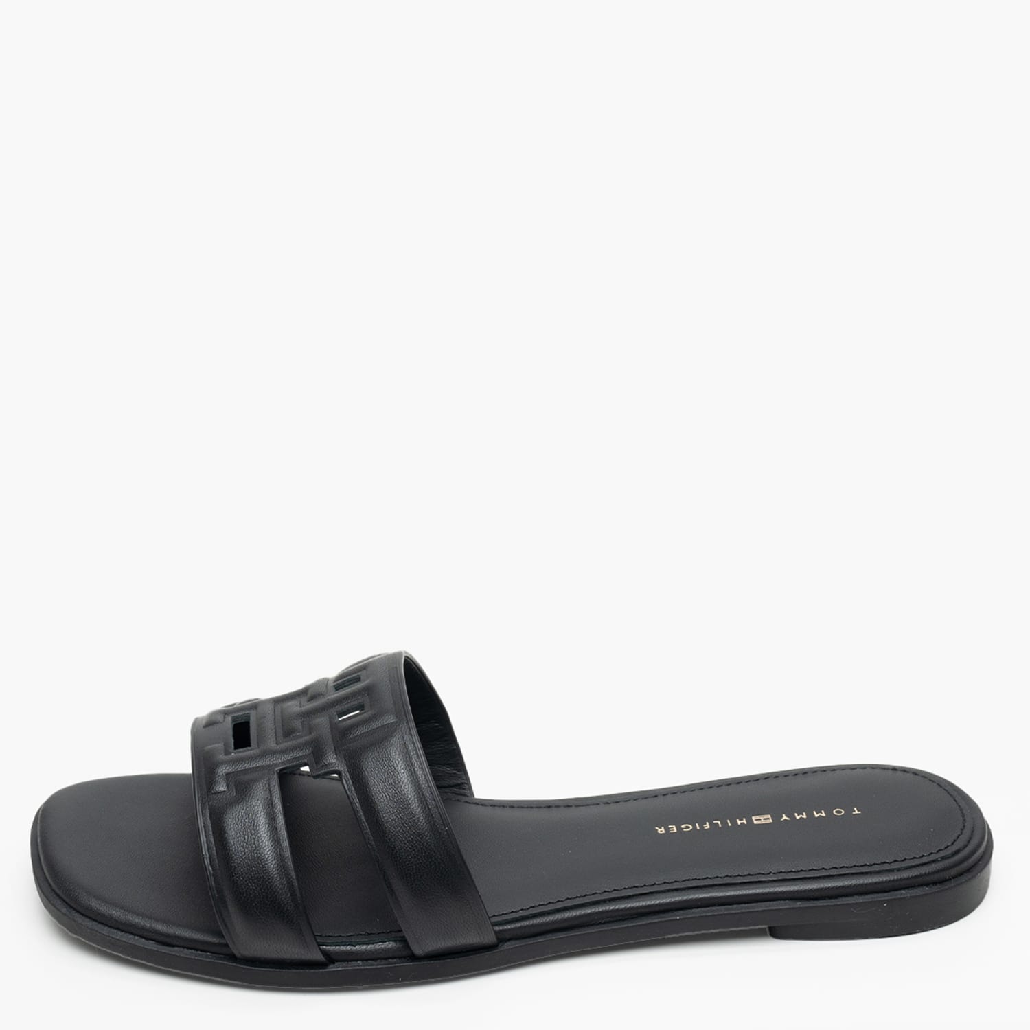 Γυναικεία Flats Th.Mule Μαύρο Δέρμα Tommy Hilfiger
