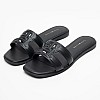 Γυναικεία Flats Th.Mule Μαύρο Δέρμα Tommy Hilfiger Γυναικεία Flats Th.Mule Μαύρο Δέρμα Tommy Hilfiger