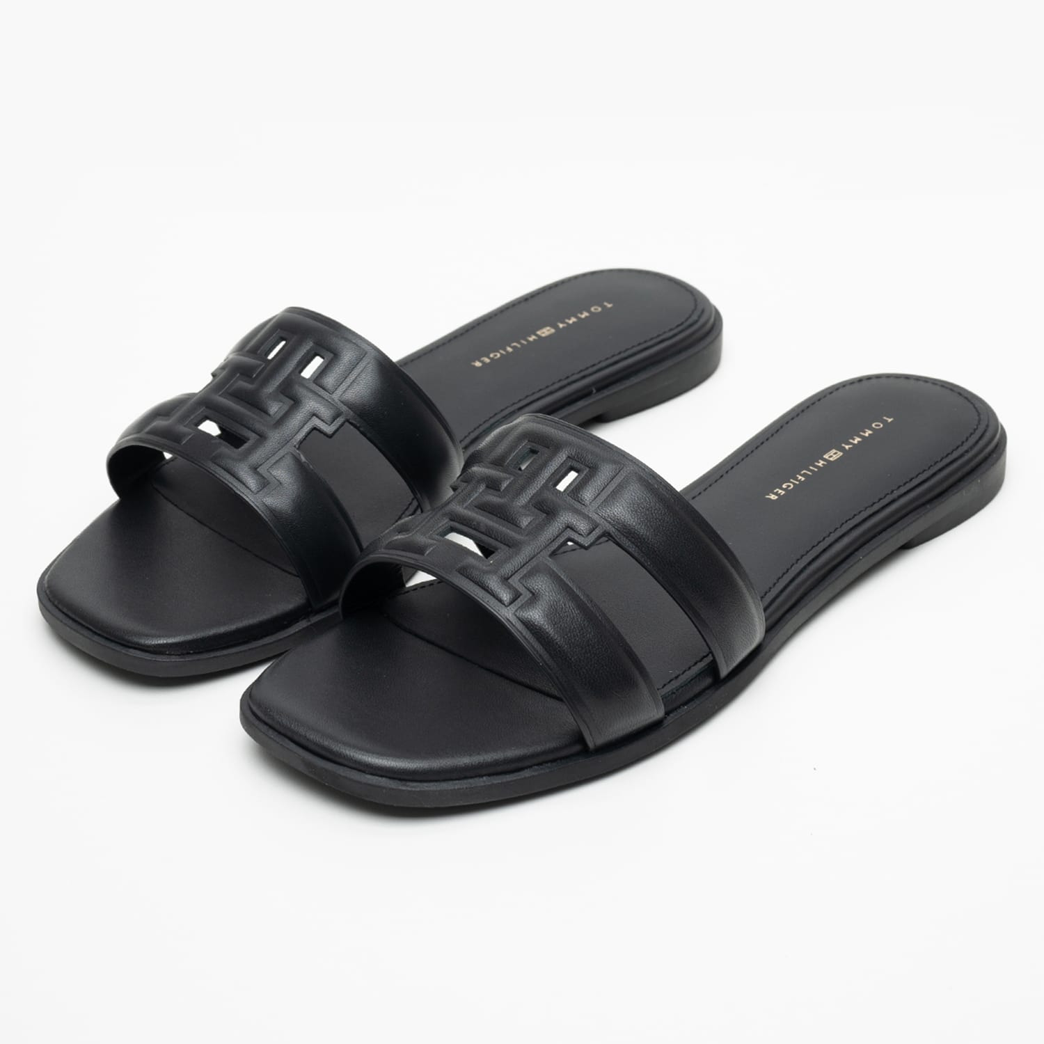Γυναικεία Flats Th.Mule Μαύρο Δέρμα Tommy Hilfiger Γυναικεία Flats Th.Mule Μαύρο Δέρμα Tommy Hilfiger