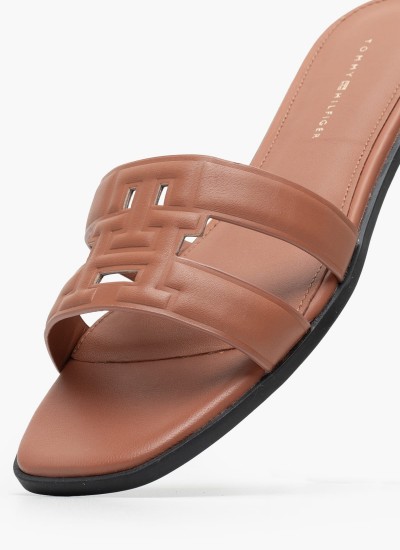 Γυναικεία Παπούτσια Casual Basket.Ess Άσπρο Δέρμα Tommy Hilfiger