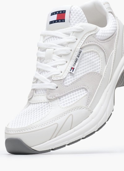 Γυναικεία Παπούτσια Casual The.Coney Άσπρο ECOleather-Ύφασμα Tommy Hilfiger