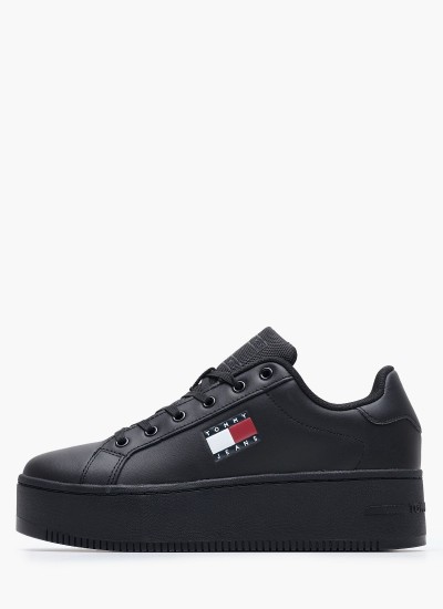 Γυναικεία Παπούτσια Casual Basket.Ess Άσπρο Δέρμα Tommy Hilfiger
