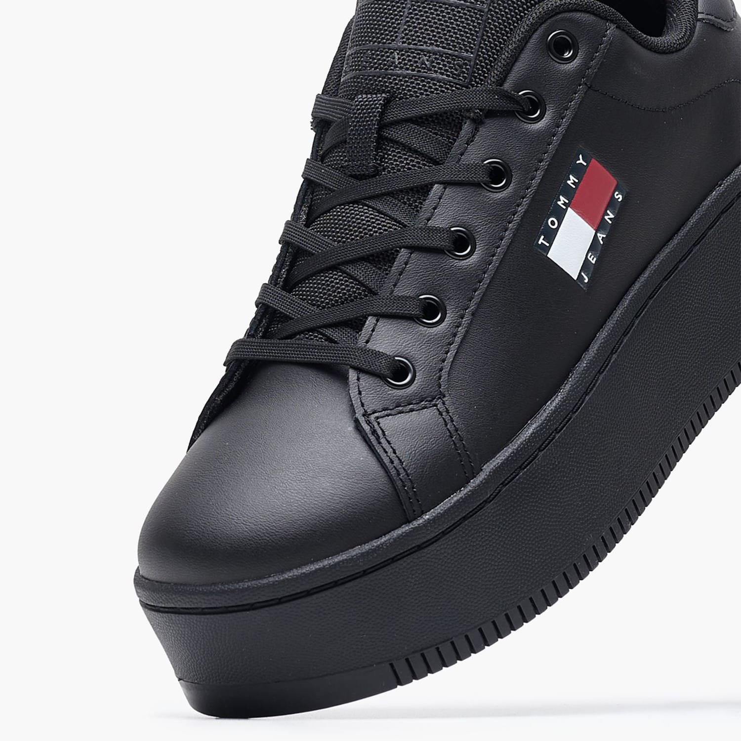 Γυναικεία Παπούτσια Casual Tjw.Flat.Ess Μαύρο Δέρμα Tommy Hilfiger