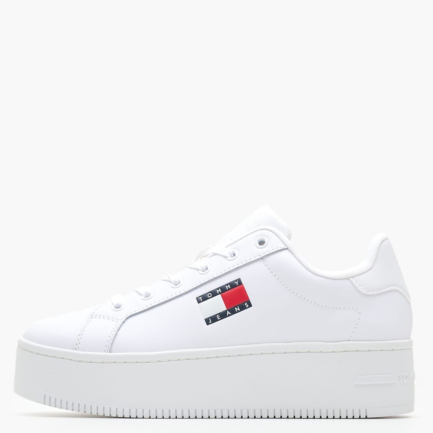 Γυναικεία Παπούτσια Casual Tjw.Flat.Ess Άσπρο Δέρμα Tommy Hilfiger