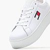 Γυναικεία Παπούτσια Casual Tjw.Flat.Ess Άσπρο Δέρμα Tommy Hilfiger Γυναικεία Παπούτσια Casual Tjw.Flat.Ess Άσπρο Δέρμα Tommy Hilfiger