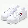 Γυναικεία Παπούτσια Casual Tjw.Flat.Ess Άσπρο Δέρμα Tommy Hilfiger Γυναικεία Παπούτσια Casual Tjw.Flat.Ess Άσπρο Δέρμα Tommy Hilfiger