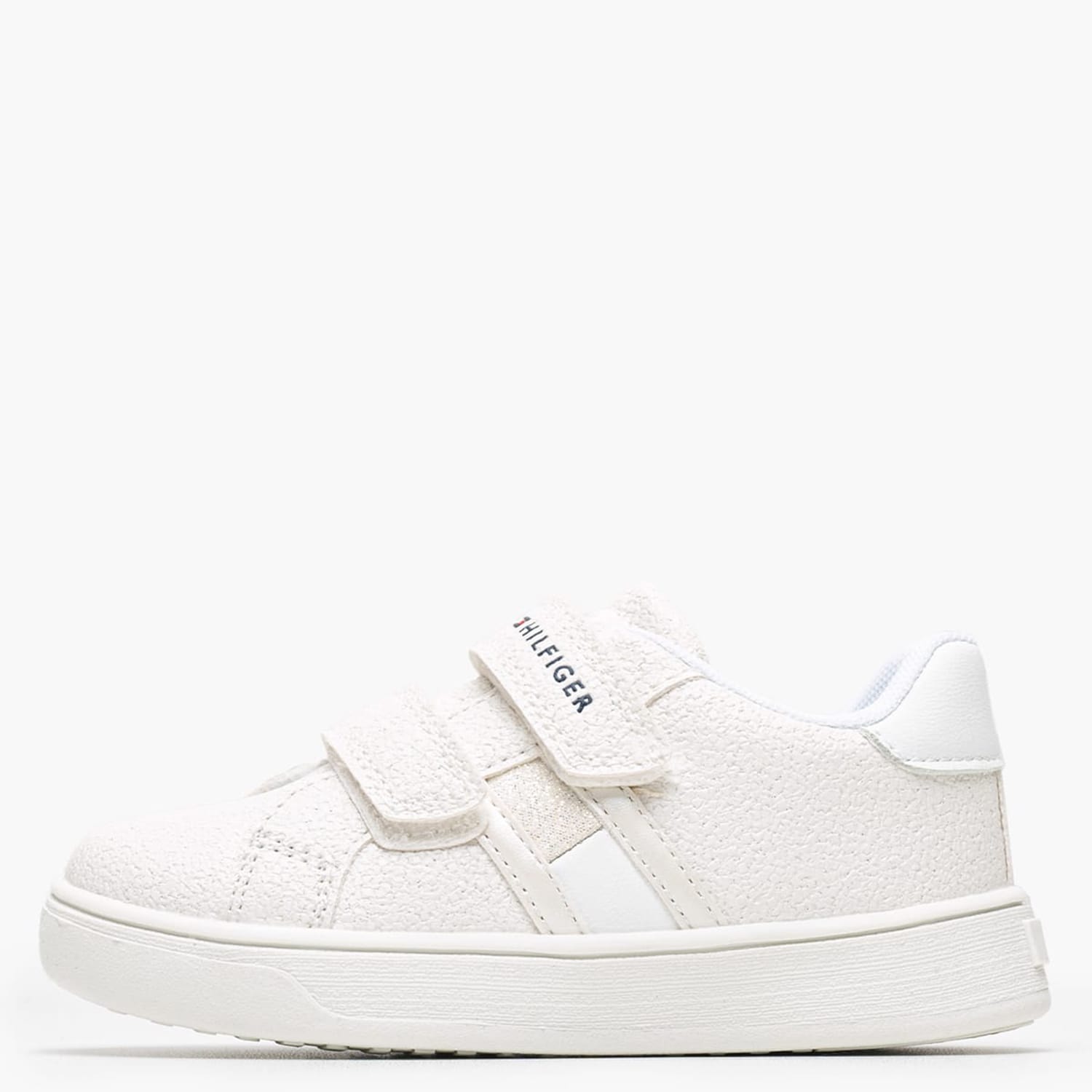 Παιδικά Παπούτσια Casual Velcro.Lowcut Άσπρο ECOleather Tommy Hilfiger