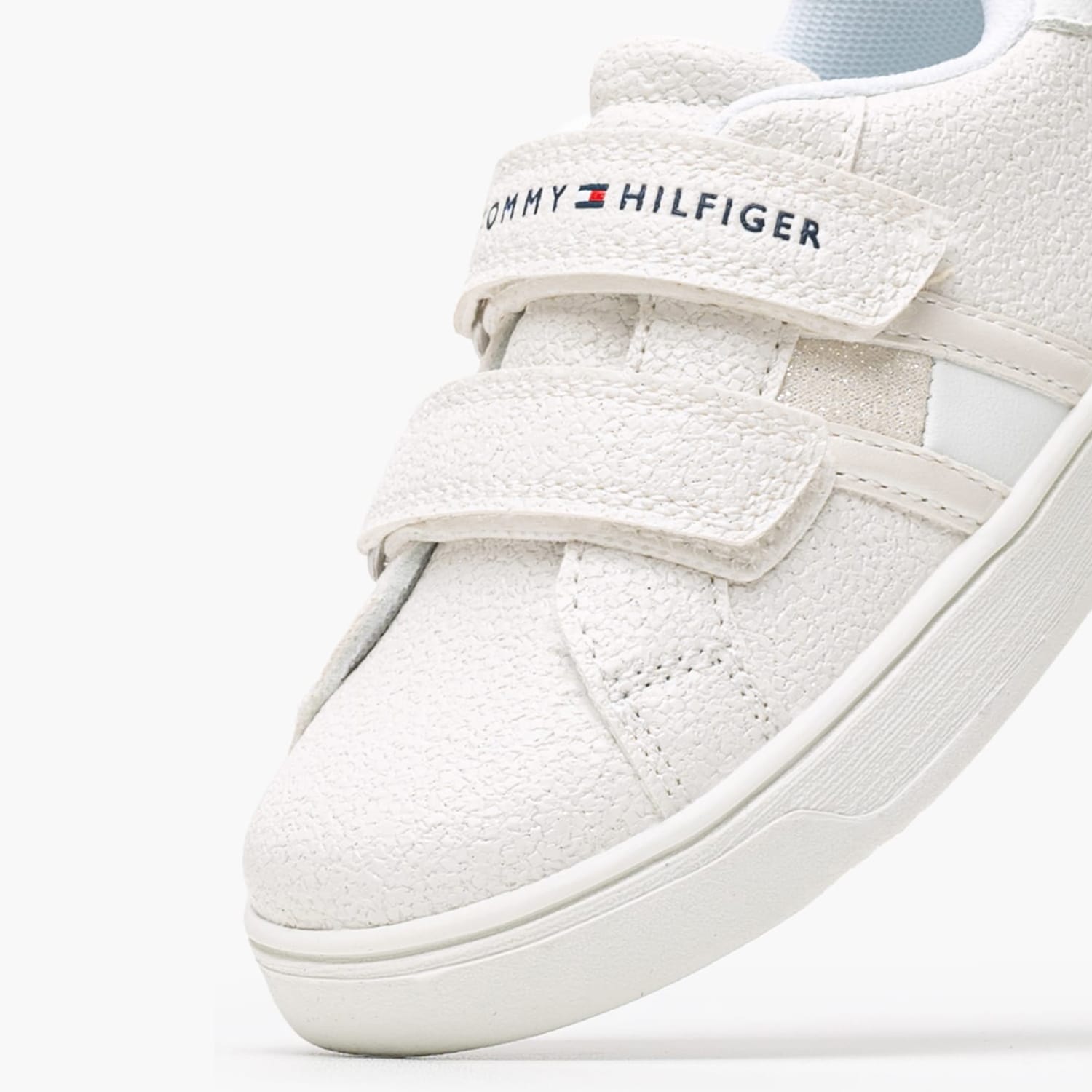 Παιδικά Παπούτσια Casual Velcro.Lowcut Άσπρο ECOleather Tommy Hilfiger