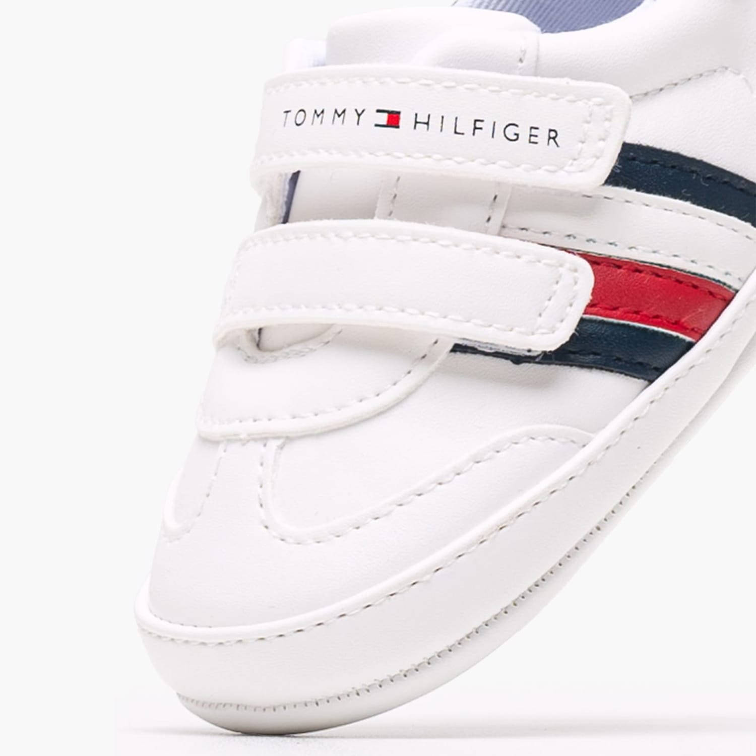 Παιδικά Παπούτσια Casual Velcro.Stripes.Lc Άσπρο ECOleather Tommy Hilfiger
