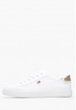 Γυναικεία Παπούτσια Casual Vlc.Canvas Άσπρο Ύφασμα Tommy Hilfiger
