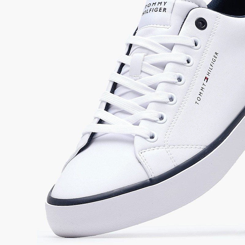 Men Casual Shoes Vulc.Core White Leather Tommy Hilfiger