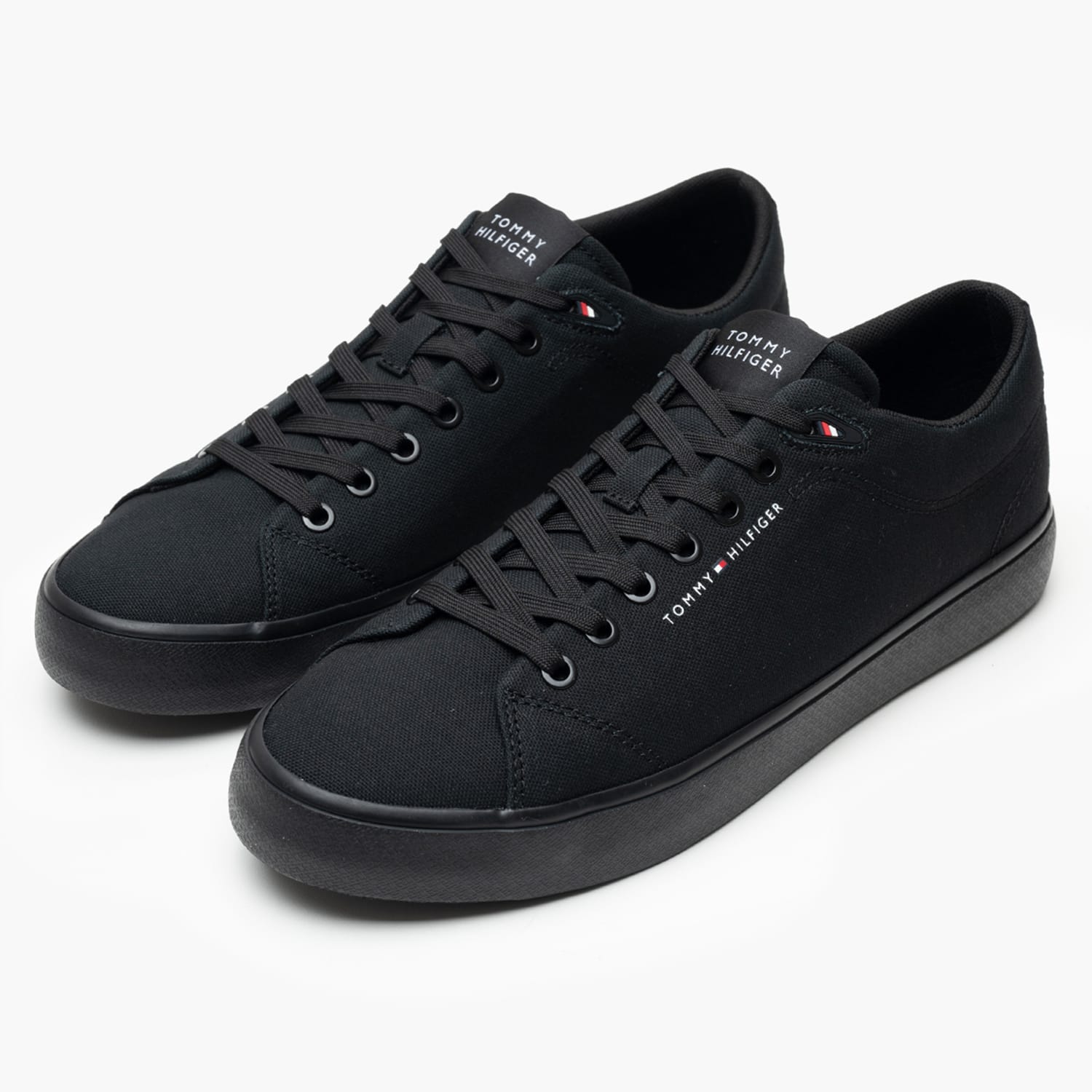 Ανδρικά Παπούτσια Casual Vulc.L.Canvas Μαύρο Ύφασμα Tommy Hilfiger Ανδρικά Παπούτσια Casual Vulc.L.Canvas Μαύρο Ύφασμα Tommy Hilfiger