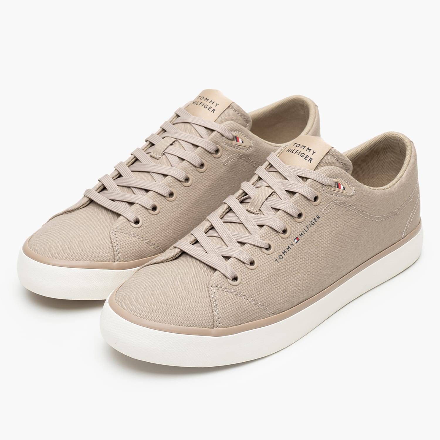 Ανδρικά Παπούτσια Casual Vulc.L.Canvas Μπεζ Ύφασμα Tommy Hilfiger Ανδρικά Παπούτσια Casual Vulc.L.Canvas Μπεζ Ύφασμα Tommy Hilfiger