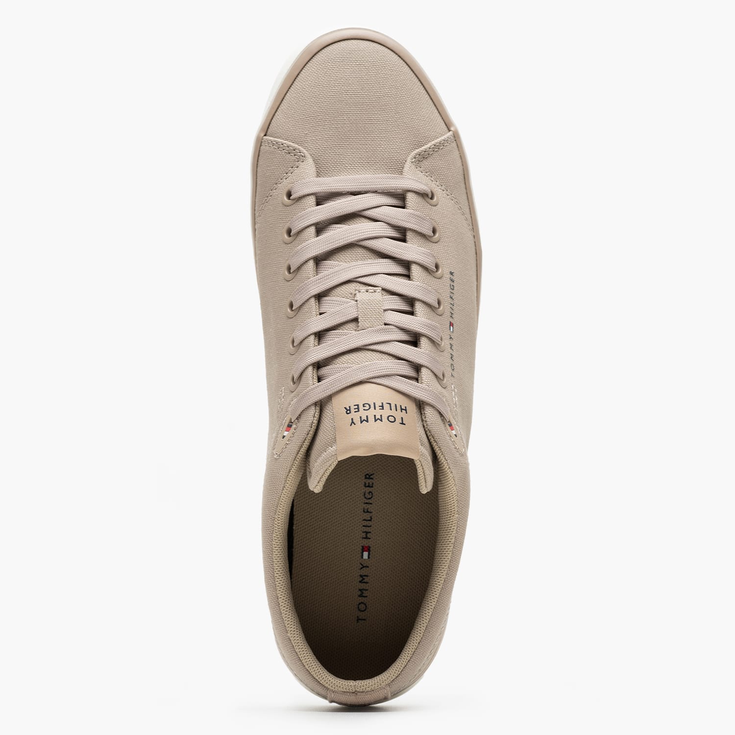 Ανδρικά Παπούτσια Casual Vulc.L.Canvas Μπεζ Ύφασμα Tommy Hilfiger Ανδρικά Παπούτσια Casual Vulc.L.Canvas Μπεζ Ύφασμα Tommy Hilfiger
