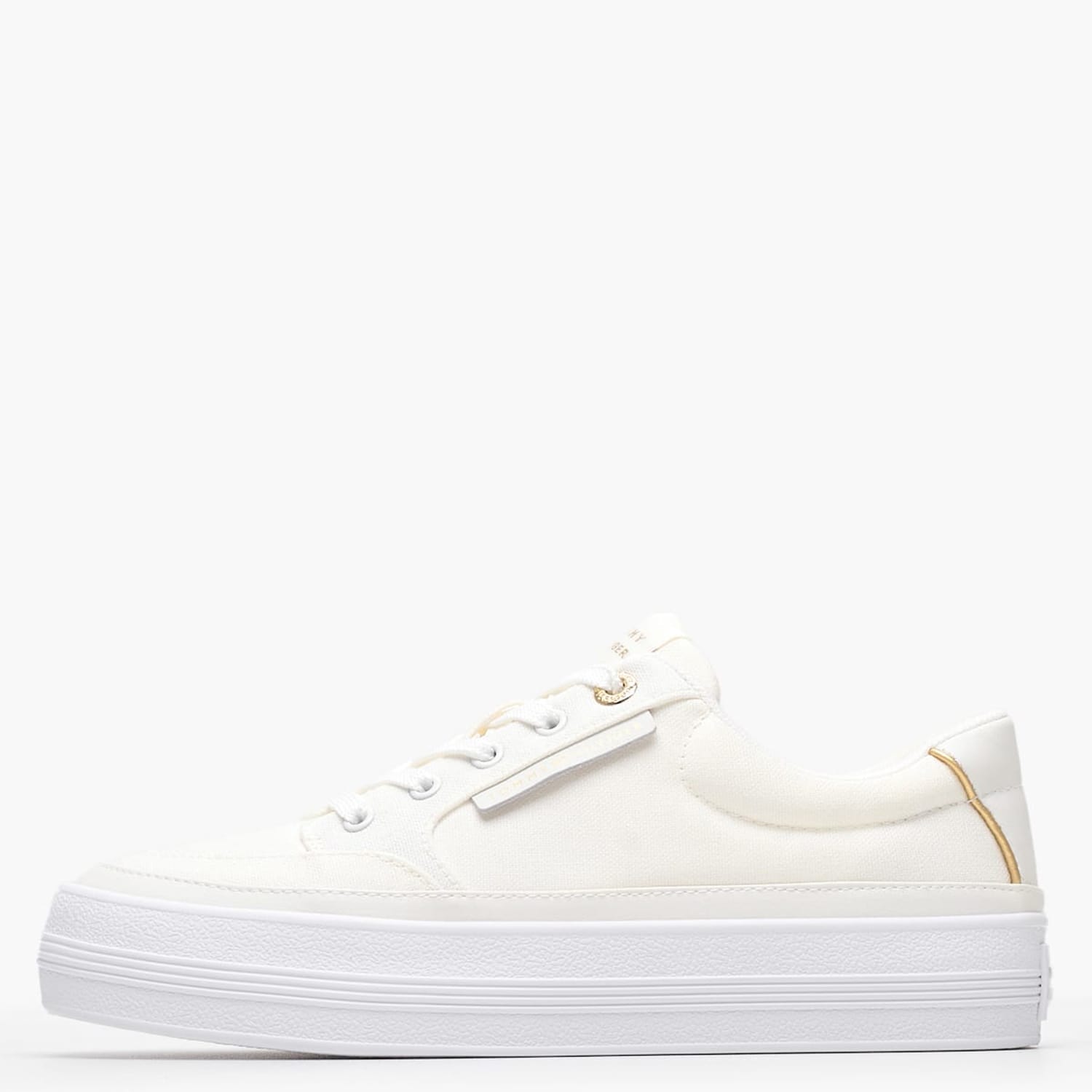 Γυναικεία Παπούτσια Casual Vulc.Textile Μπεζ Ύφασμα Tommy Hilfiger