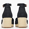 Women Platforms Low Wedge.Espad Black Fabric Tommy Hilfiger