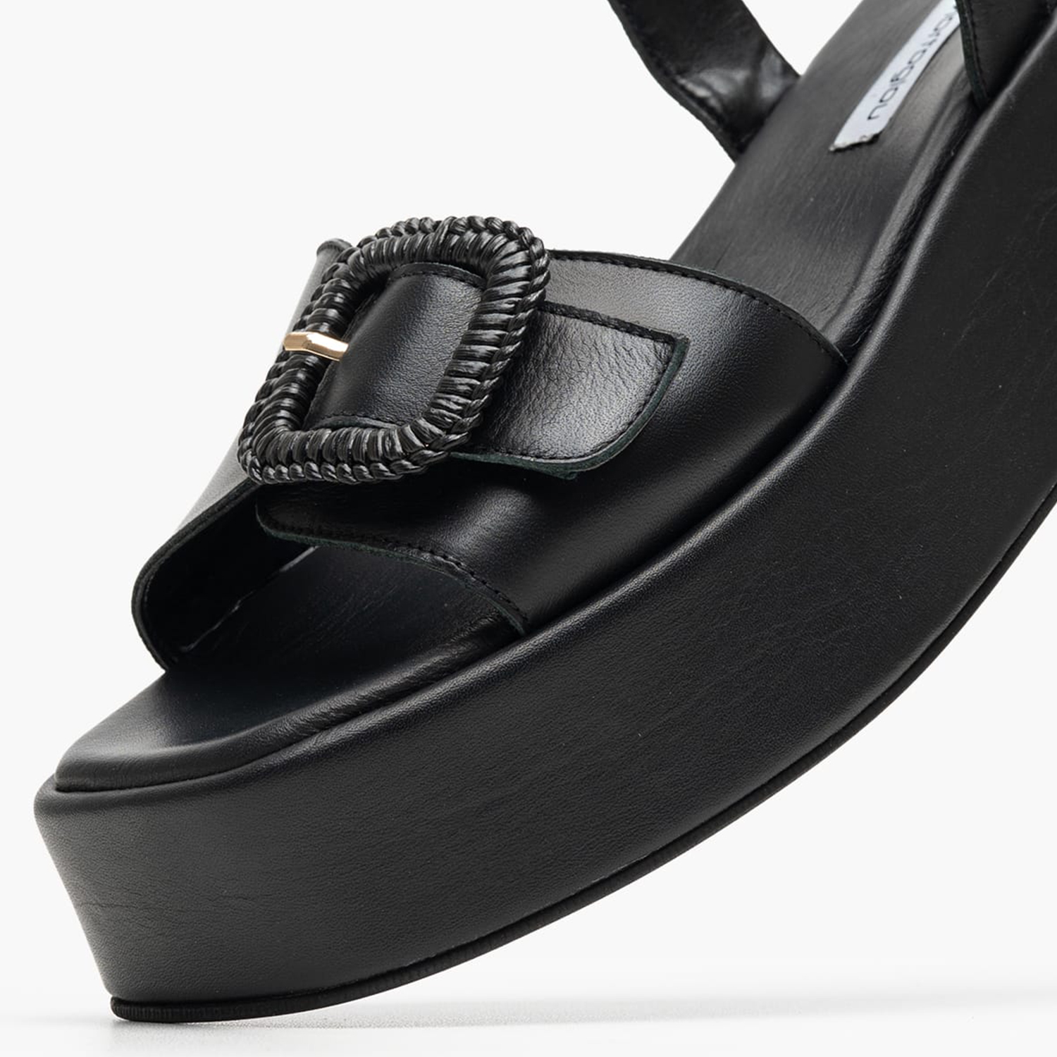 Women Platforms Low 2540.27107 Black Leather Mortoglou