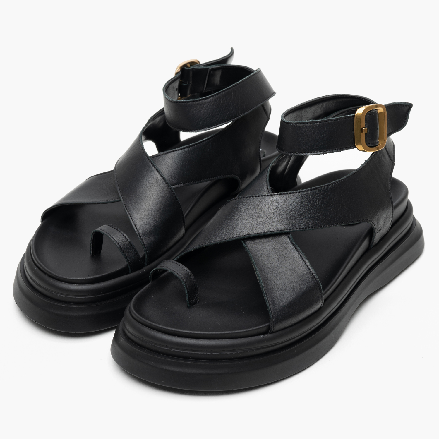 Women Flats 2541.02318 Black Leather Mortoglou Women Flats 2541.02318 Black Leather Mortoglou