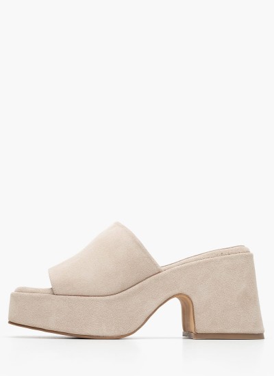 Γυναικεία Mules 5394 Μαύρο Δέρμα Alpe