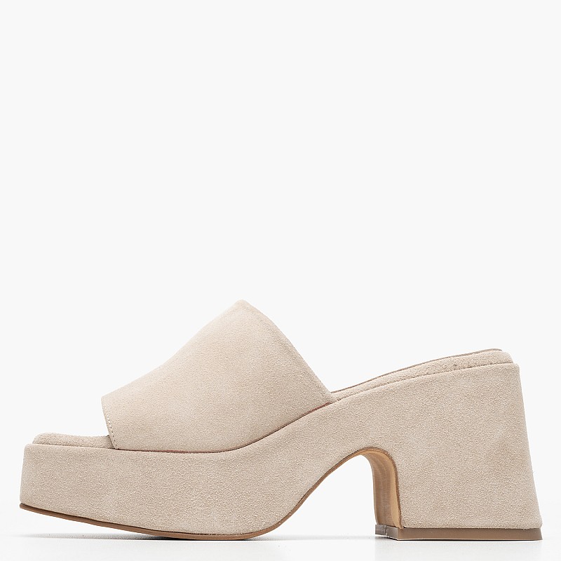 Women Mules 2544.53407 Beige Buckskin Mortoglou