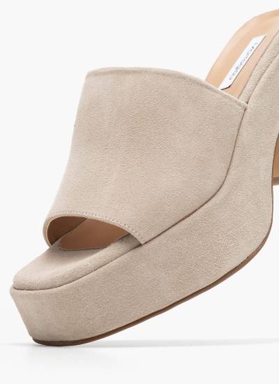 Γυναικεία Mules 5394 Μαύρο Δέρμα Alpe