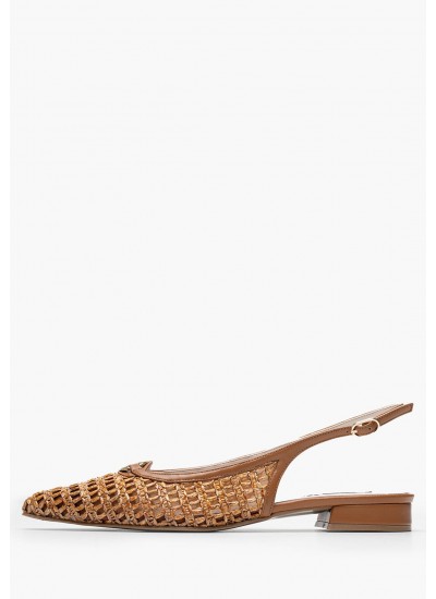 Γυναικεία Flats K6 Ταμπά Δέρμα Komis and Komis