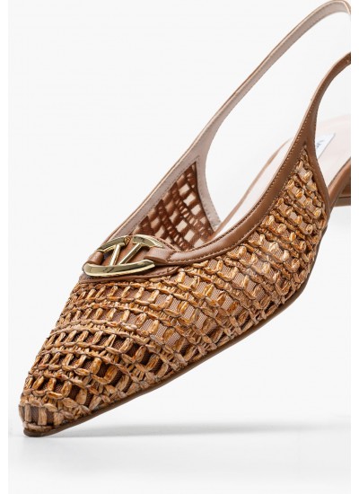 Γυναικεία Flats K6 Ταμπά Δέρμα Komis and Komis