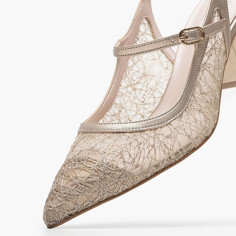Women Pumps & Peeptoes Low 2548.51764 Platinum Fabric Mortoglou