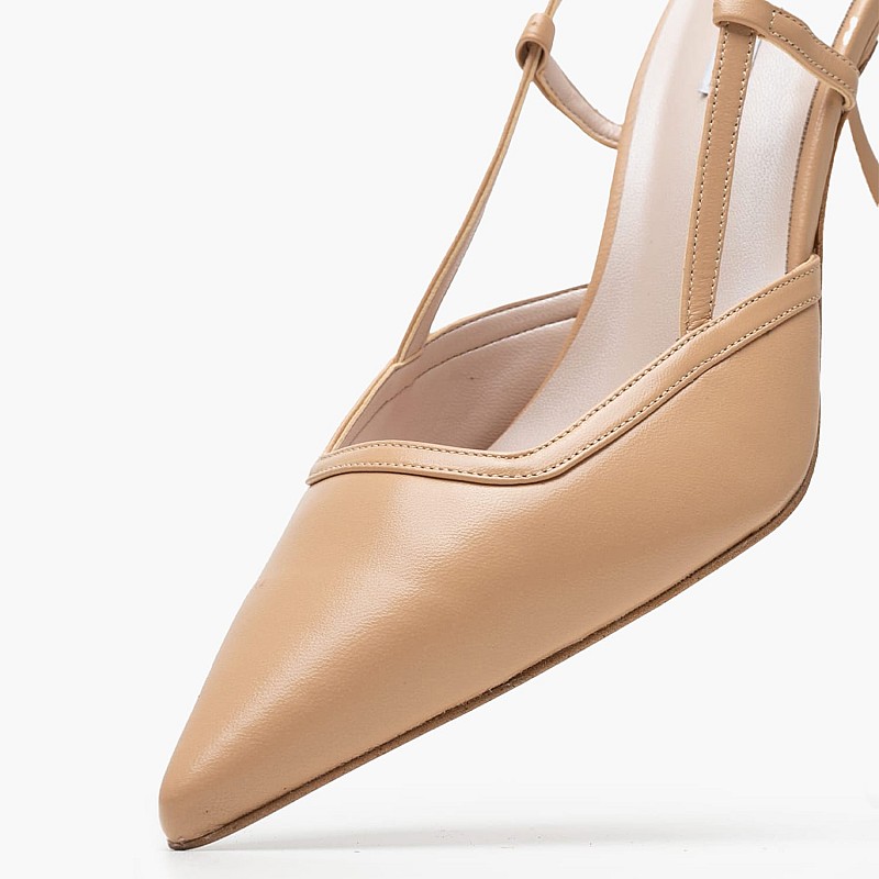 Women Pumps & Peeptoes Low 2548.738103 Beige Leather Mortoglou