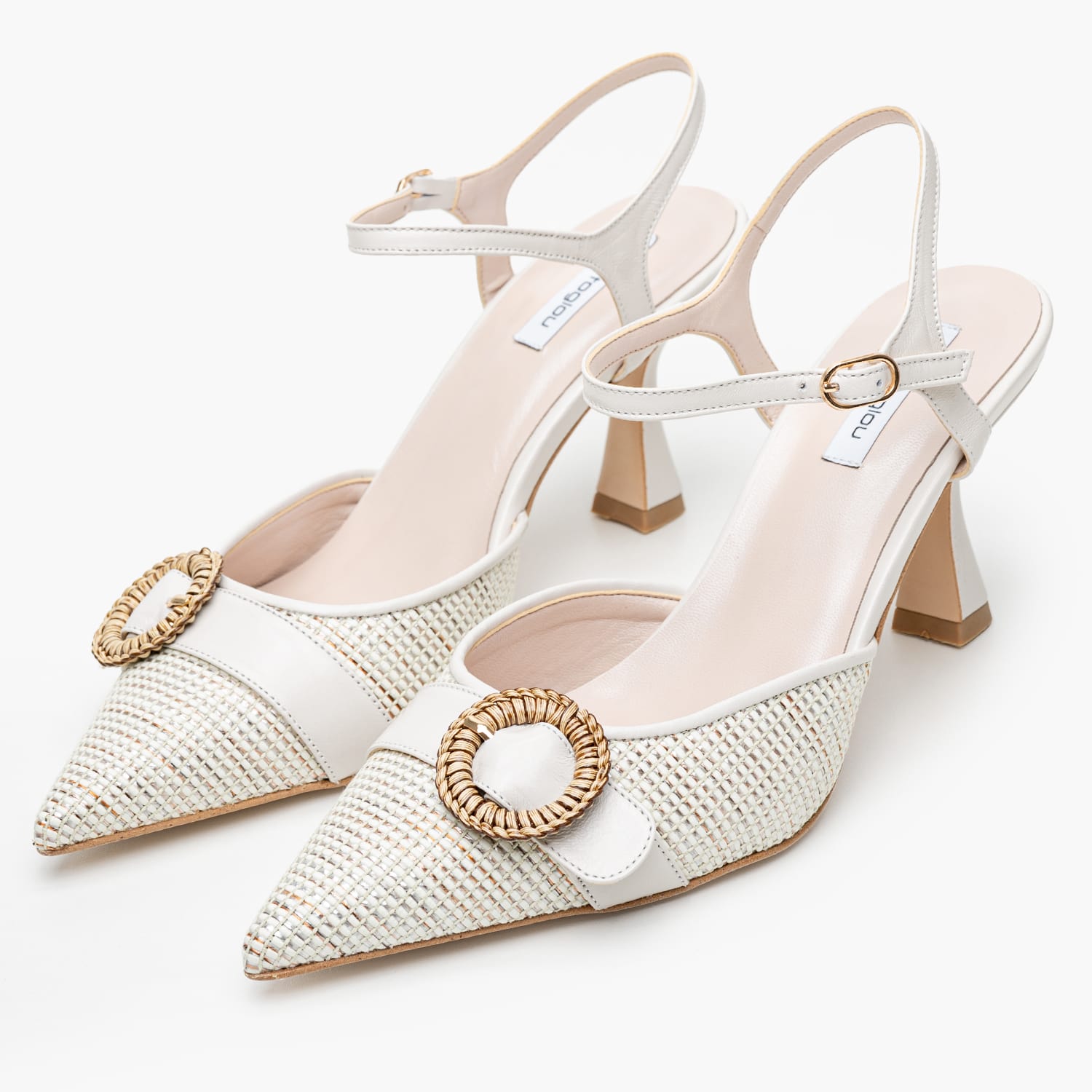 Γόβες & Slingbacks Ψηλές Mortoglou 2548.73891-White