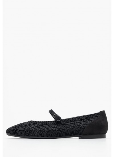 Γυναικείες Μπαλαρίνες Elastic.Ballerina Μαύρο Δέρμα Tommy Hilfiger