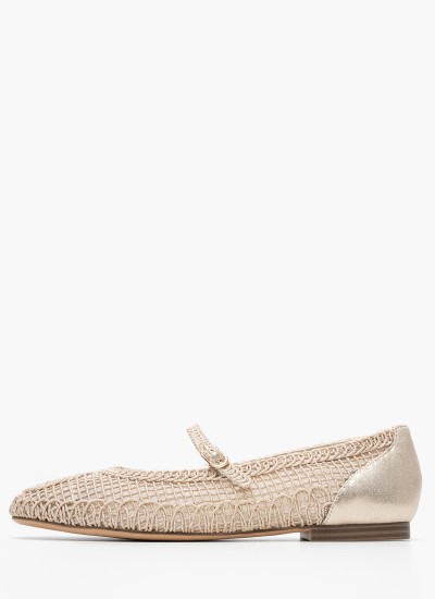 Γυναικείες Πλατφόρμες Χαμηλές 22305 Χρυσό ECOleather Tamaris