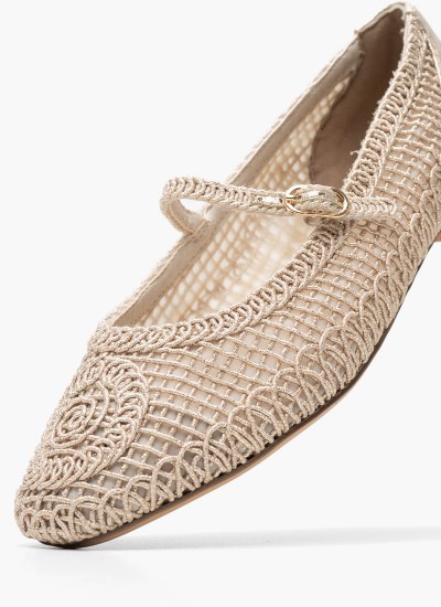 Γυναικείες Πλατφόρμες Χαμηλές 22305 Χρυσό ECOleather Tamaris