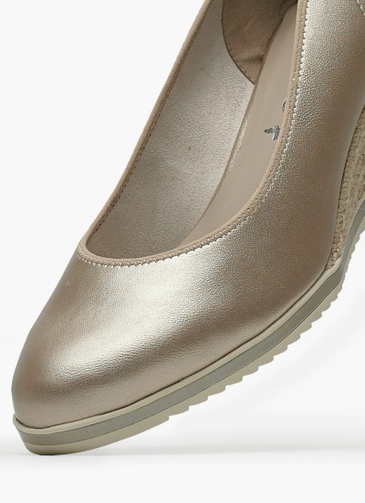 Γυναικείες Πλατφόρμες Χαμηλές 22305 Χρυσό ECOleather Tamaris