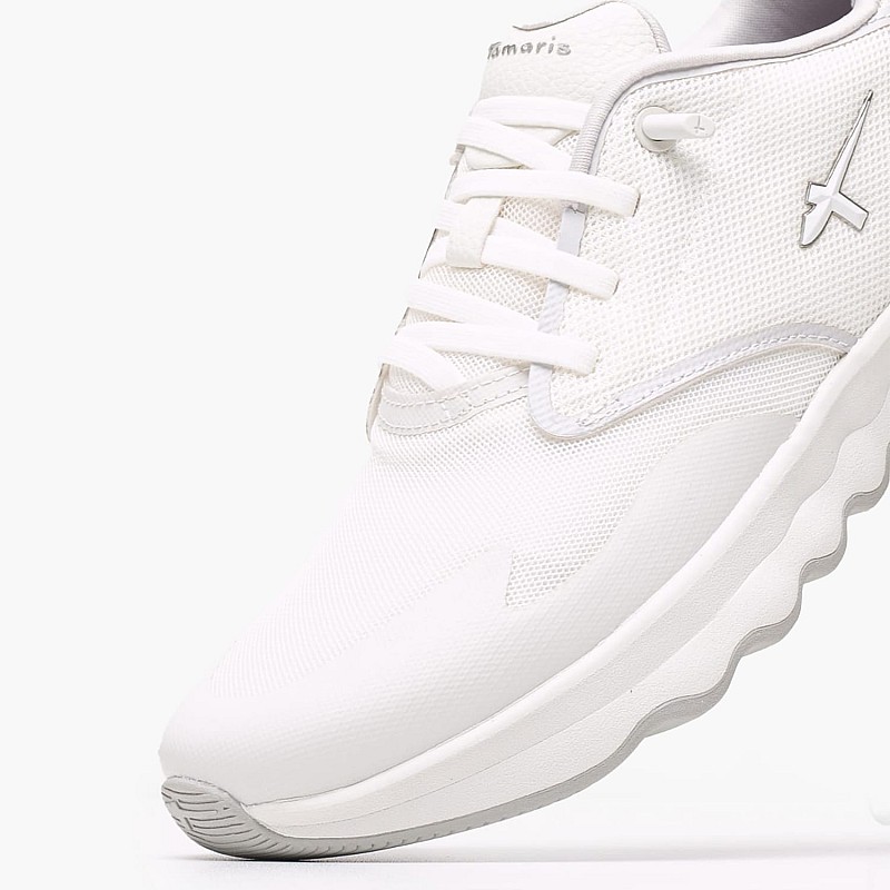 Women Casual Shoes 23700 White Fabric Tamaris